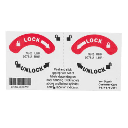 Picture of 971220-00 Lock/Unlock Label Only