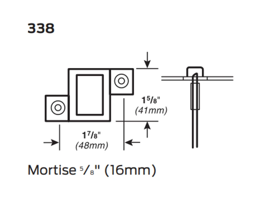 Picture of 338 Vertical Rod Top Strike, 33A/35A/98/99/5547WDC Standard Strike
