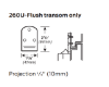 Picture of 260U Vertical Rod Top Strike, Flush Transom
