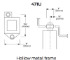 Picture of 471U Vertical Rod Top Strike, 5547 Standard Panic Strike, Hollow Metal Frame Application