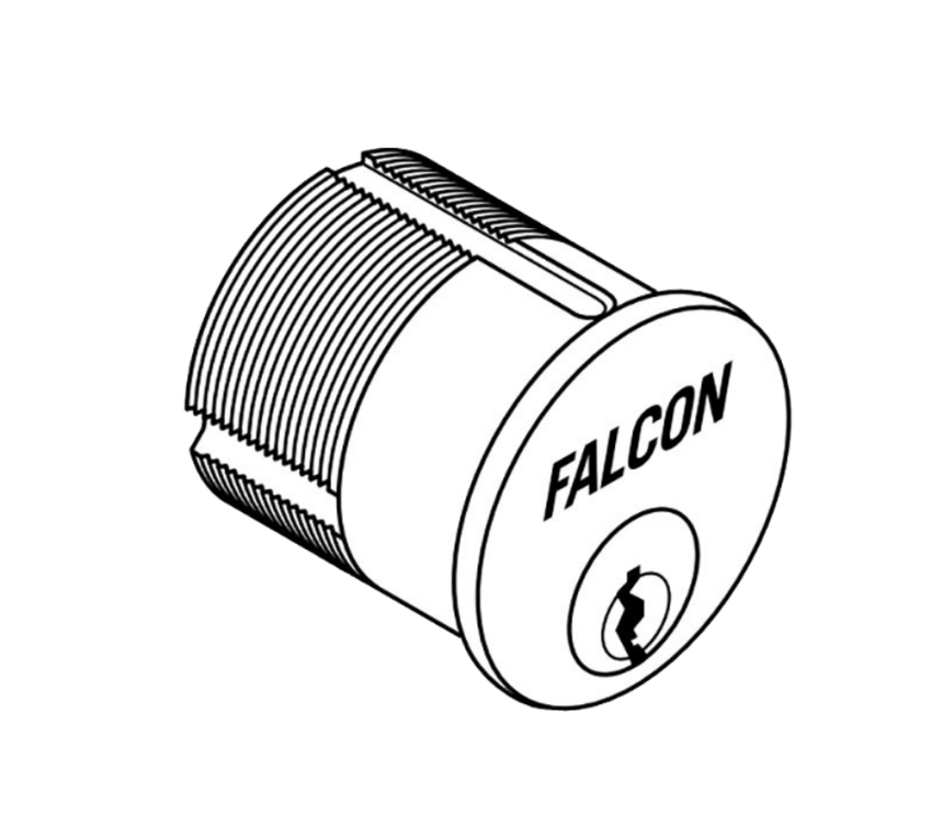 Picture of 992,  2" Mortise Cylinder, Falcon M Deadbolt Functions Cam (A09894-001-00 (1)), 6-Pin G Keyway, Keyed Different, 2 Cut Keys
