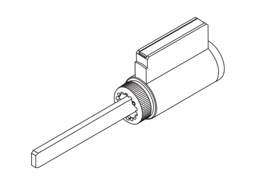 Picture of Falcon A23161-07, 6-pin Key in Lever Cylinder w/ G Keyway for RU/T Series (T571 inside)