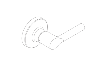 Show details for A31544-00-BRW Broadway lever, closed, Inside, w/set screw For T851/T881 Picture of A31544-00-BRW Broadway lever, closed, Inside, w/set screw For T851/T881