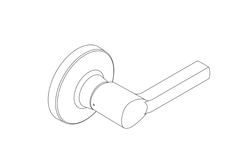 Picture of A31544-00-LAT,  T Series Outside Closed Lever, Inside, w/set screw For T851/T881