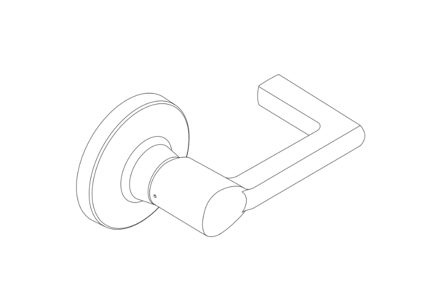 Picture of A31544-00-LON Longitude lever, closed, Inside, w/set screw For T851/T881