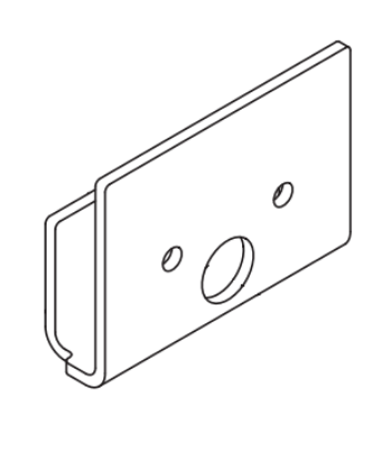 Picture of 600290, Lower Pull Bracket Pkg 2 1/4" Door