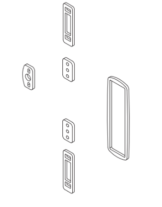 Picture of 650110, 24 Surface Vertical Device Shim Kit 1/4", > 7' up to 8' Door