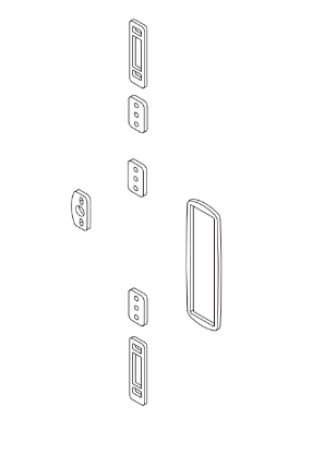 Picture of 650208, 24 Surface Vertical Device Shim Kit 1/4", > 8' up to 10' Door