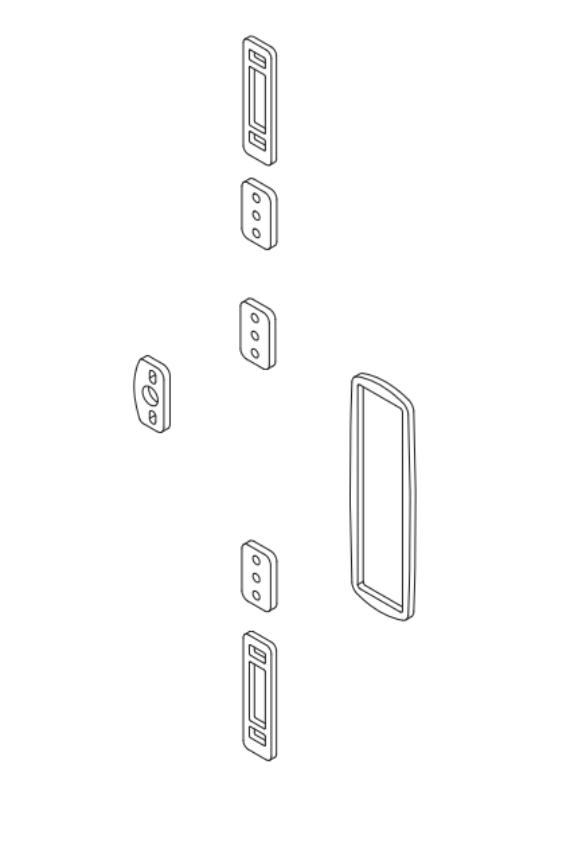 Picture of 650266, 25 Surface Vertical Device Shim Kit 1/4", > 8' up to 10' Door