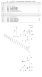 19-V / 19-V-F Surface Vertical Rods and Latch Cases