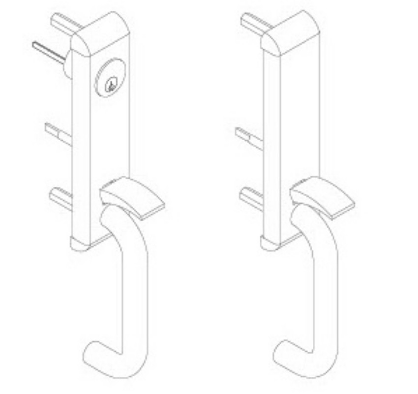 Picture of 24 Series: control thumbpiece (710) trim for rim and vertical device