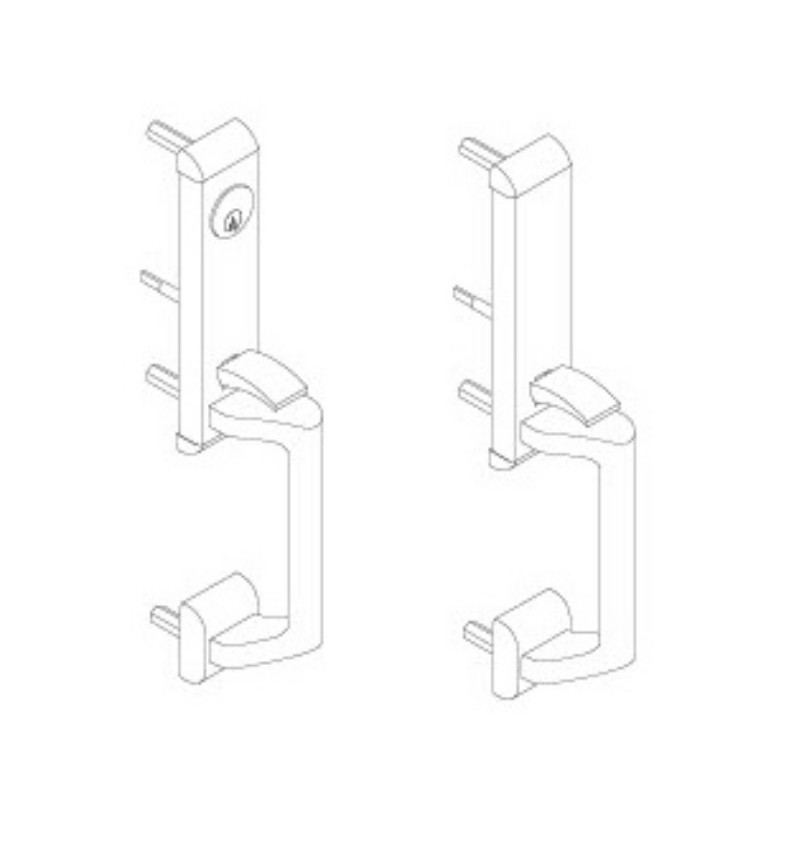 Picture of 24 Series: Delta thumbpiece (718) trim for rim and vertical device
