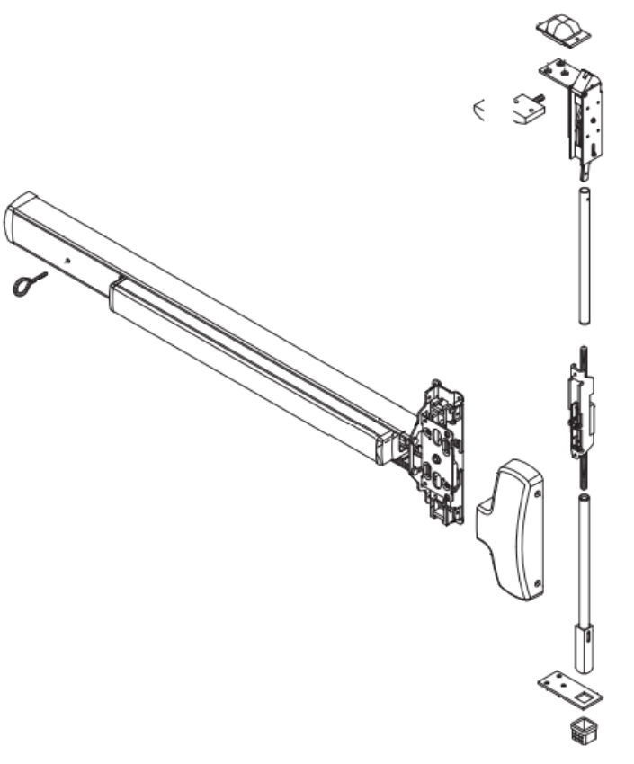 Picture of 25-C-WDC Concealed vertical rod Panic/Fire Device