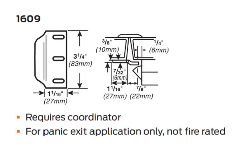 Picture of 1609-D24 Rim Strike, Optional Panic Strike