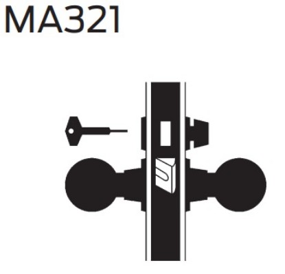 Picture of MA321 Privacy lock with No Entry Lockout