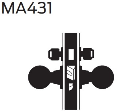 Picture of MA431 - Classroom security lock w/deadbolt