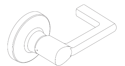 Picture of Q330-430-LON T Series Outside Closed Lever, Longitude
